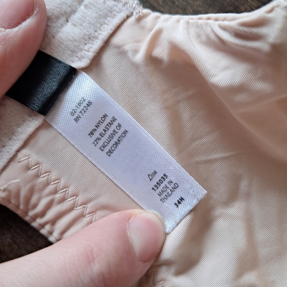 Paramour Women Size 34H T-Shirt Bra Lissa Embroidered Strap Detail Cream - Picture 8 of 8